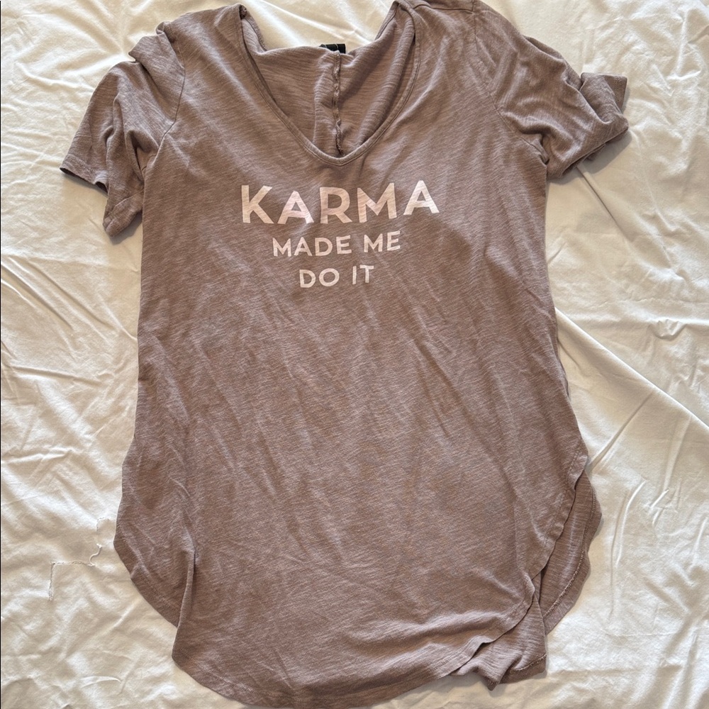 Torrid Taupe Graphic Tee - Karma Made Me Do It